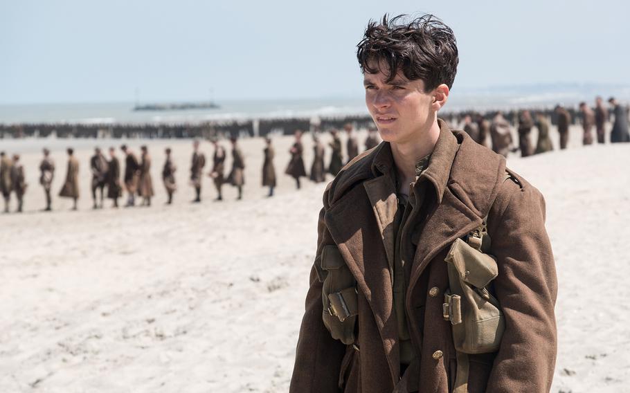 "Dunkirk," directed by Christopher Nolan and starring Fionn Whitehead, opens in theaters July 21, 2017.