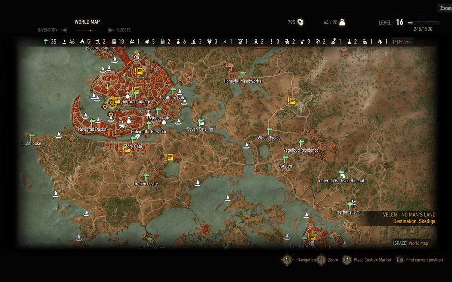 "The Witcher 3: Wild Hunt" is one of the largest, most fully-realized worlds ever created for a video game. What this screenshot shows is just a fraction of one area, of which there are numerous. 