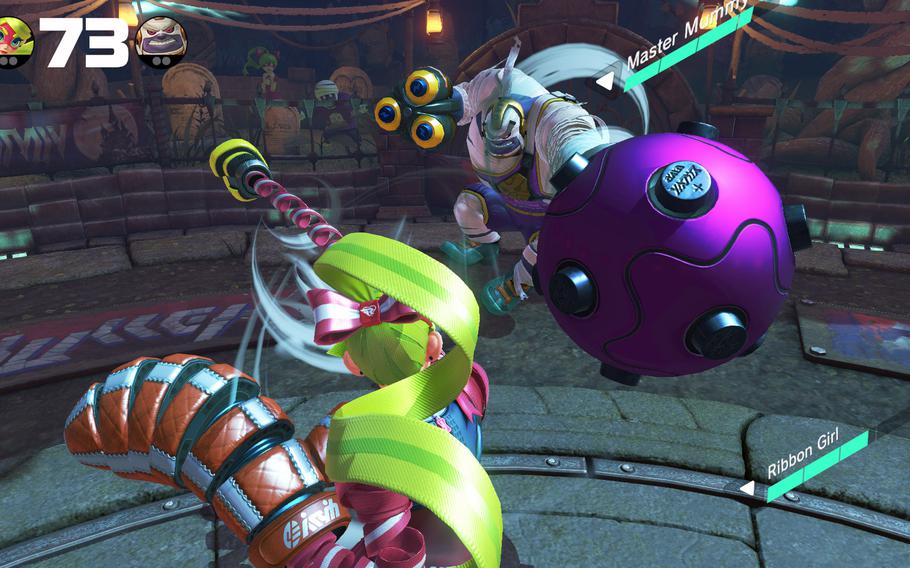 Nintendo's "Arms" features a chipper cast of pugilists and its motion controls make it very enticing, both as a party game and an inoffensive title parents can feel safe to give to young gamers.