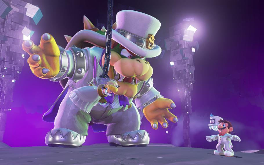 "Super Mario Odyssey" once again features Bowser kidnapping the hapless Princess Peach to kick off the game. 