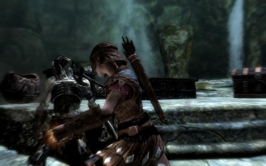 Slaying draugr, finding loot, dying from misjudging the height of a cliff - this is definitely "Skyrim."