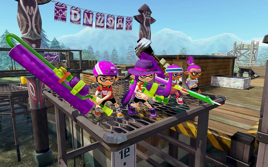 “Splatoon” is a team-based game. How about the ability to join and play public games with a clan or group of friends? Or do some sort of voice chat or have a variety of pre-scripted team communication buttons to help guide strategy?
