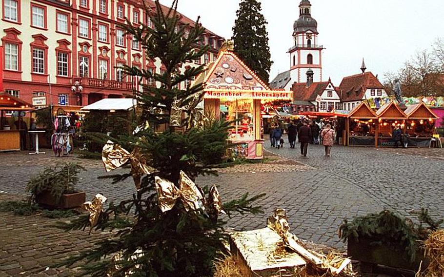 A scene from the Christmas market at Eberbach, Germany.