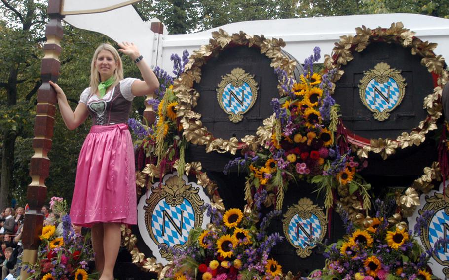 Beer casks are brought onto the Oktoberfest festival grounds by horse and carriage. The casks are part of an annual parade, known as the Grand Entry of Oktoberfest Landlords and Breweries, that kicks off the start of Oktoberfest.