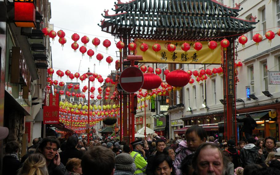 The streets around Chinatown in London were packed Feb. 6 to celebrate the Chinese New Year festival and the beginning of the Year of the Rabbit.