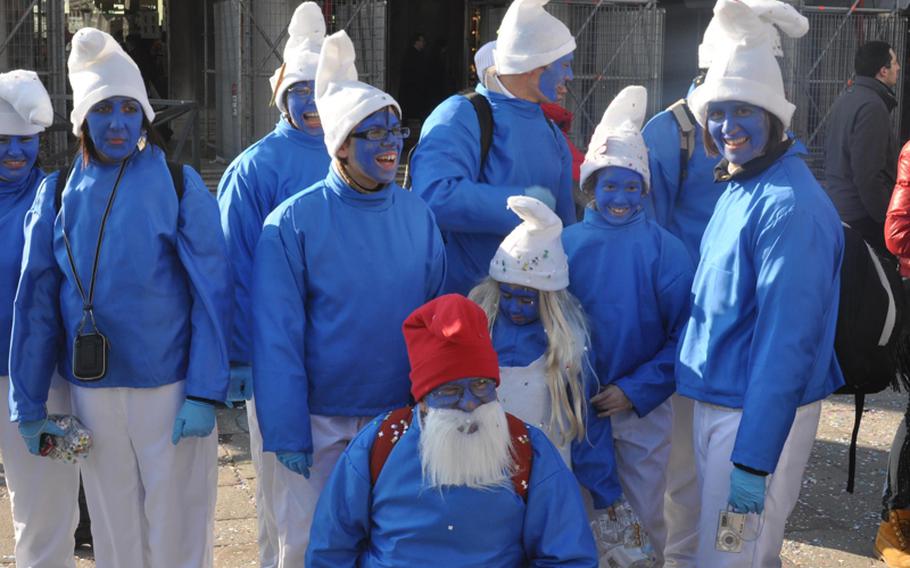 Not everyone who wears a costume in Venice’s Carnevale comes dressed up as a decked-out courtesan. Others appear as popular television  or movie characters, such as the Smurfs.
