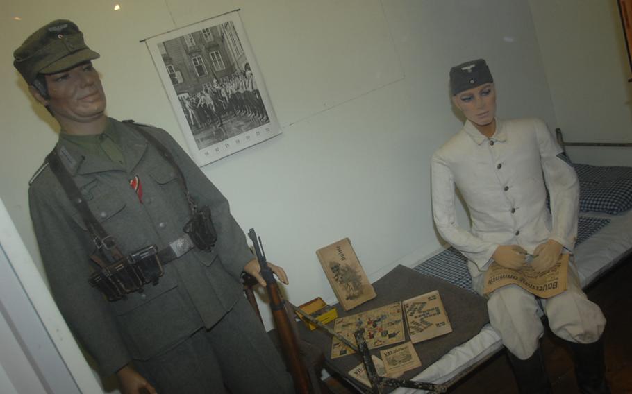 Visitors to the museum can see how German soldiers lived during World War II.