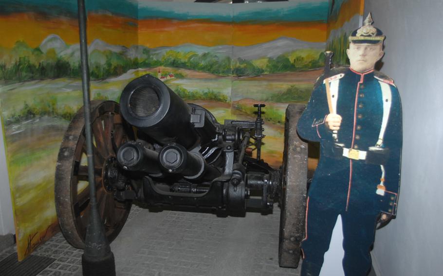 This cannon is one of many old weapons at the Oberpfälzer Kultur- und Militärmuseum Grafenwöhr, which traces the history of the nearby training center from the days when it was used by the Bavarian army artillery.