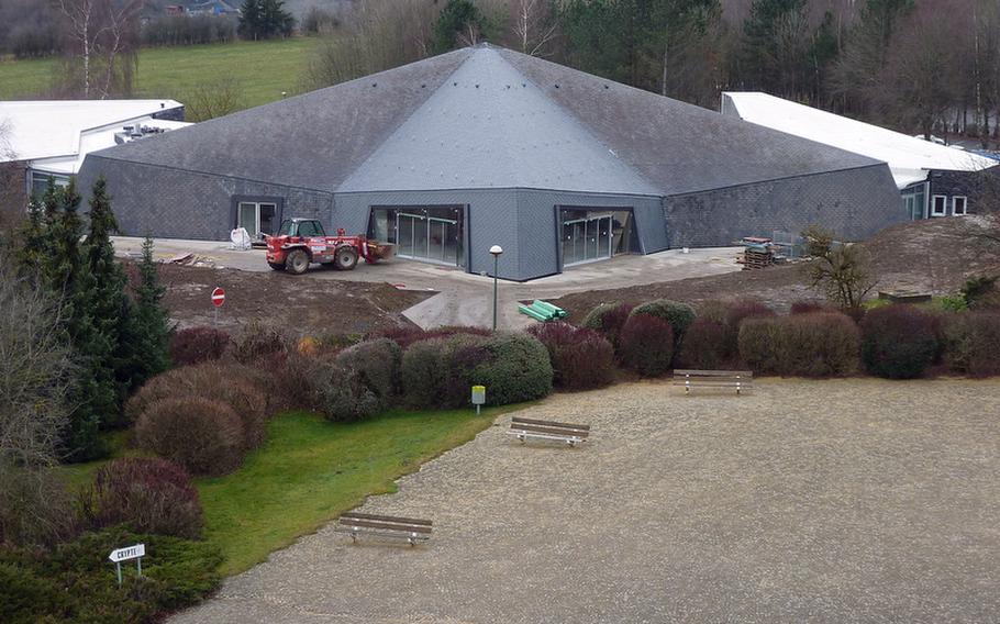 The new Bastogne War Museum, seen here from the top of the Mardasson Memorial, is scheduled to open in the spring of 2013.
