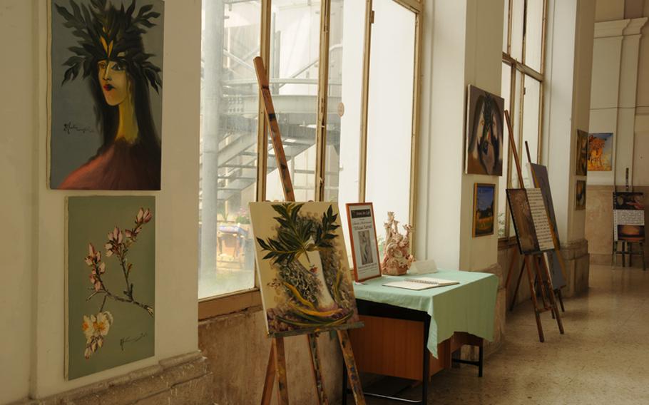 Artwork by painter and sculptor Antonio Mastronunzio is on display until the end of May in the Liceo del Principato, a public school housed in a former convent.
