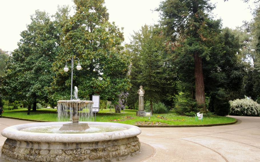 A fountain marks the entrance of the well-maintained and beautiful public park in the heart of Benevento. From now until June 14, the park is open from 8:30 a.m. to 8 p.m., and 10 p.m. on holidays. From June 15 to Sept. 15, the park stays open until midnight.