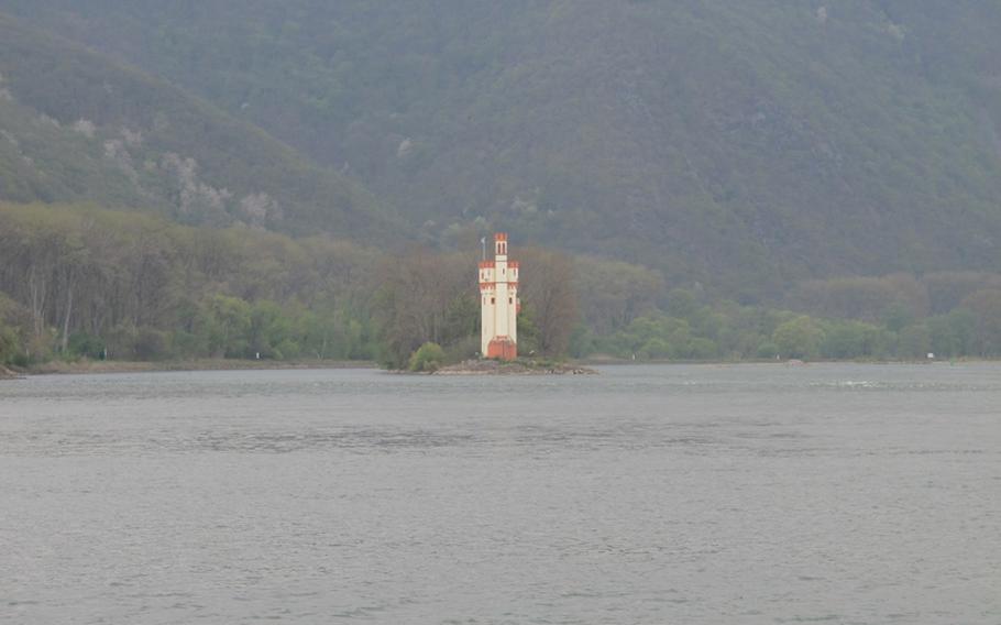 The Mouse Tower, where legend has it that an evil archbishop was devoured by mice, sits on a tiny island in the Rhine River. The tower is  visible from Bingen, Germany's Hildegard museum, located on the banks of the Rhine.