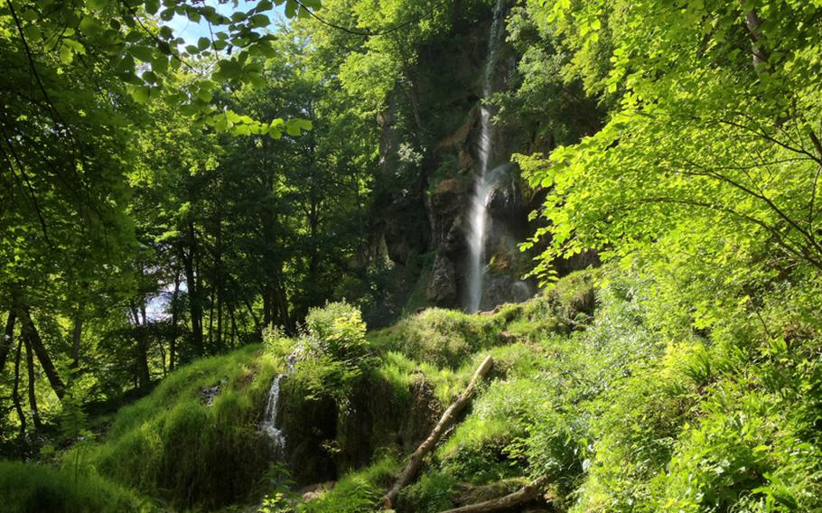 A 130-foot waterfall offers a picturesque and peaceful destination on the outskirts of Bad Urach, Germany. Surrounded by forest, chirping birds and the soothing static sound of the waterfall, it's a perfect place to forget about the daily grind.