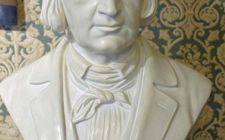 A bust of Wilhelm Grimm on display at the Brüder Grimm-Haus  in Steinau an der Strasse. Wilhelm lived from Feb. 24, 1786, to Dec. 16, 1859.