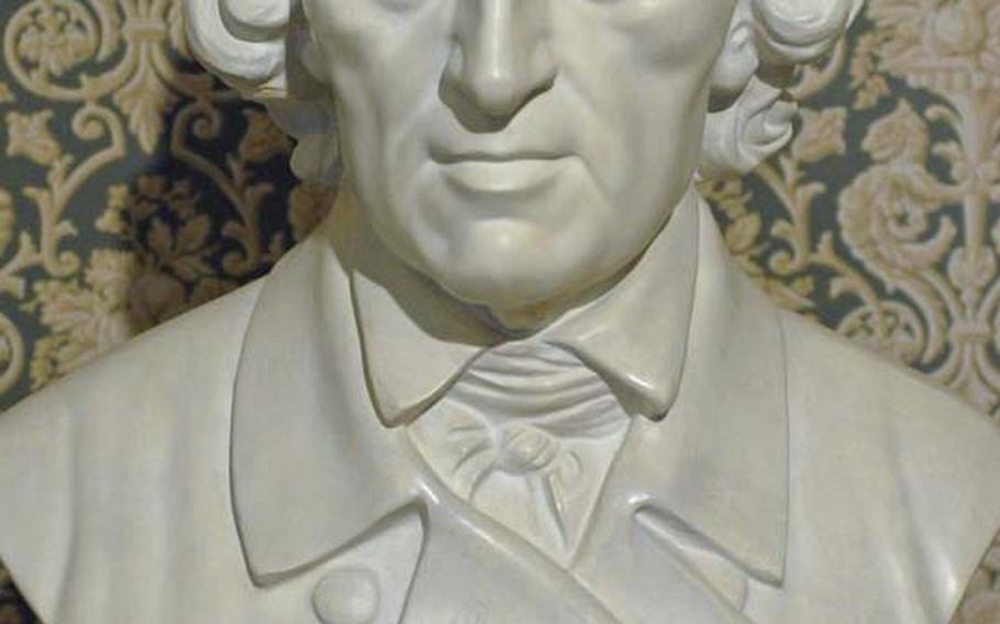 A bust of Jakob Grimm on display at the Brüder Grimm-Haus in Steinau an der Strasse. Jakob lived from Jan. 4, 1785, to Sept. 20, 1863.