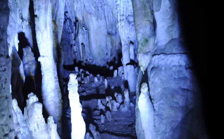 Fields of ivory-hued stalactites and stalagmites spiral wildly from every direction at the Grotte Dell&#39; Angelo in Pertosa, Italy. Some are as narrow as a magician&#39;s wand, while others are robust, meandering columns.