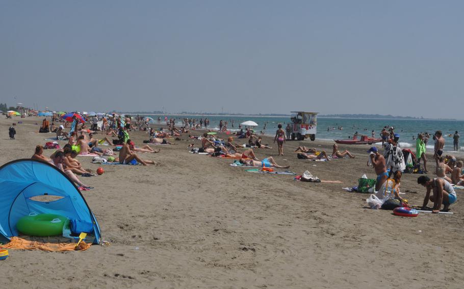 The resort island of Lido attracts hordes of sun-and-surf lovers to its beaches.