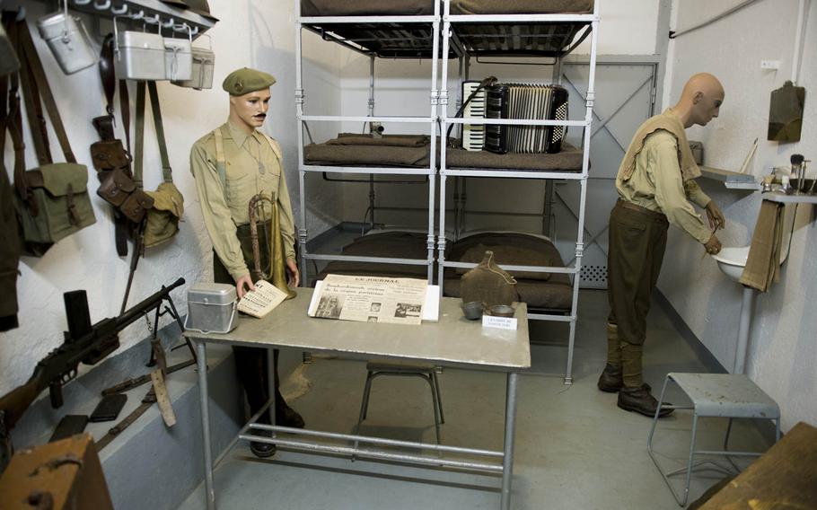 One display reflects what living conditions were like for many of the soldiers living at Fort Hackenberg in the 1930s.