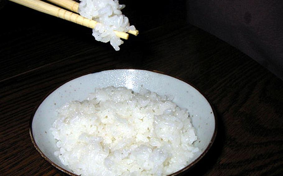 Japanese rice is sticky, fluffy and moist, which makes it easy to eat with chopsticks.