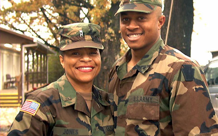 Spc. Juston Jones of C Troop, 104th Cavalry Regiment, is deployed to Bosnia with his mother Chief Warrant Officer 2 Brenda Jones of the 281st Personnel Services Detachment. Although they are stationed at different camps — Brenda on Eagle Base and Juston at Camp McGovern — they manage to get together.