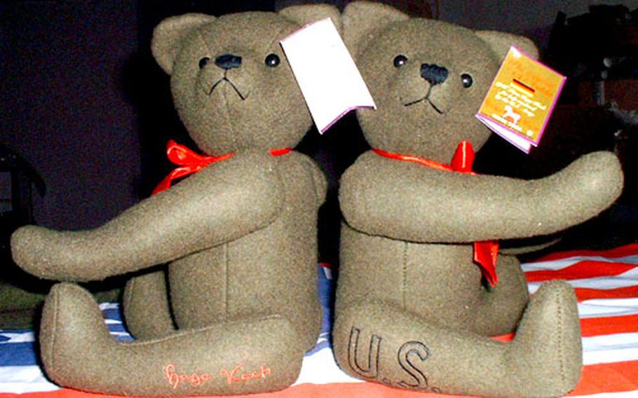 G.I. Teddy bears await sale at the Hugo Koch Spielwarenfabrik in Eschenbach in der Oberpfalz, Germany.