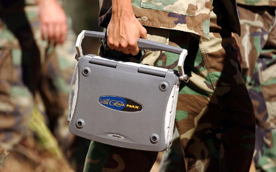 Hardened or rugged computers from companies such as Dolch, Itronix and Panasonic are designed for heavy use by troops, hazmat teams, G-men or industry.
