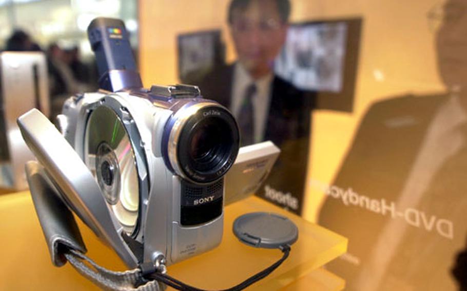 This Sony camcorder, which records directly onto a DVD, will be released in September.