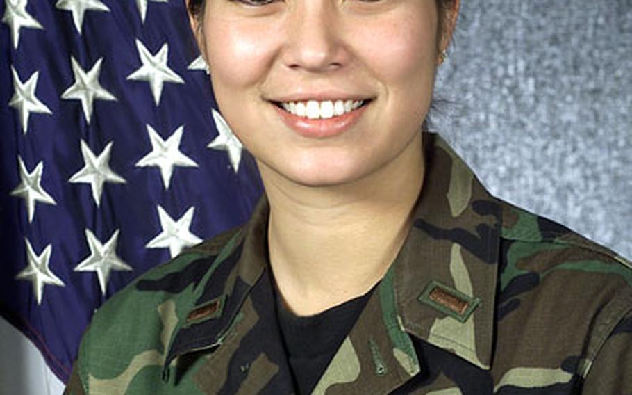 Air Force 2nd Lt. Teresa M. Rini graduated from Seoul American High School in 1998, went to Boston College on an ROTC scholarship, was commissioned, then assigned to the 51st Comptroller Squadron at Osan Air Base, South Korea, as her first assignment.