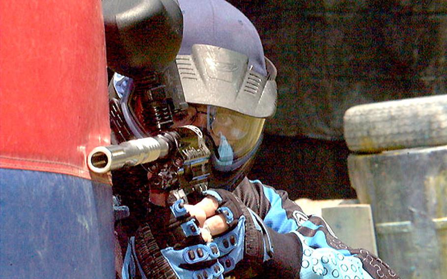 Staff Sgt. Donald Baum, 28, of Yokota Air Base, is on a team of local U.S. military members who recently won the equivalent of Japan’s national paintball tournament.