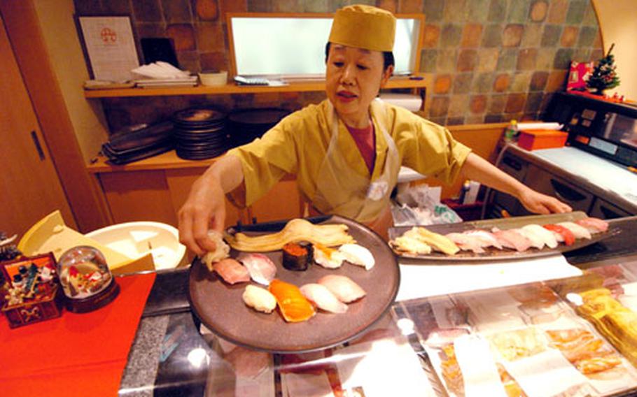 Japanese are famous for preparing fresh sushi.