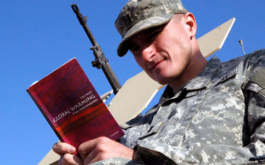 Lt. Nicholas Turza, 25, of Greenville, S.C., just wants some good food on Christmas day.