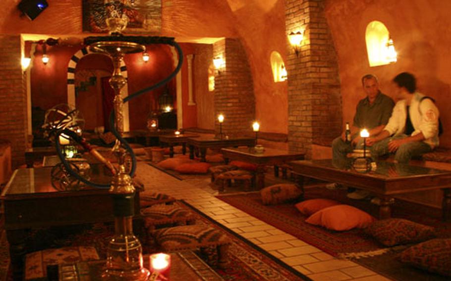 The underground restaurant Kasbah Club, on Vicoletto Costantinopoli off of Piazza Bellini in downtown Naples, Italy, transports patrons from the hustle of a chaotic Italian city to the whimsy of an Arabic locale.