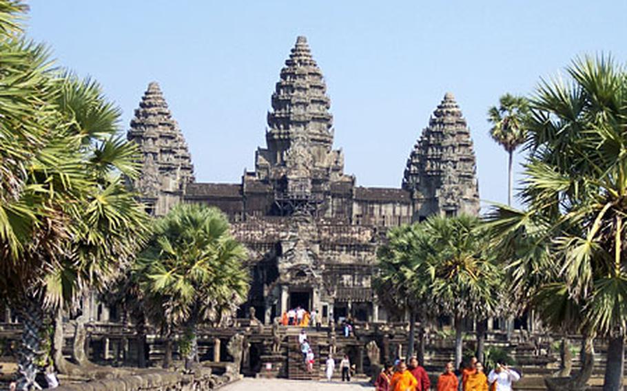 An up-close and personal view of Angkor Wat.