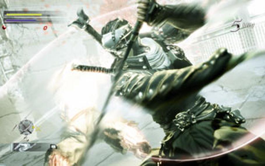 Ken faces scores of mutants as he fights his way through Tokyo in “Ninja Blade.”