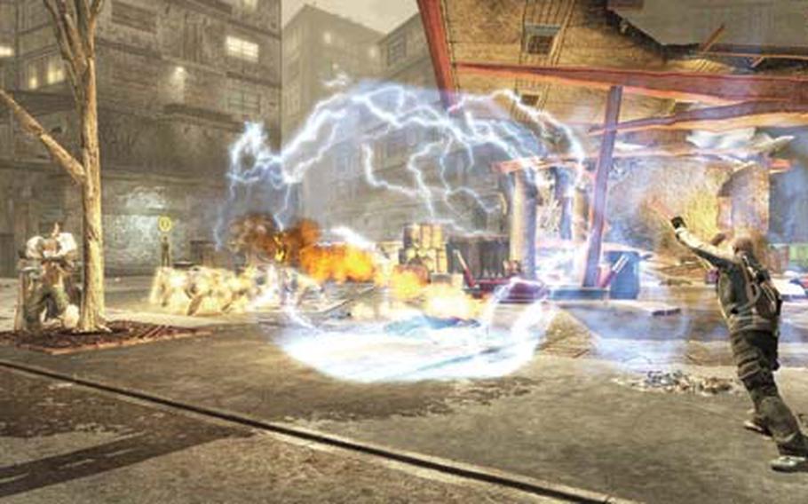 In this screen image released by Sony Computer Entertainment America, a scene is shown from Sucker Punch&#39;s superhero game "inFamous" for the PlayStation 3.