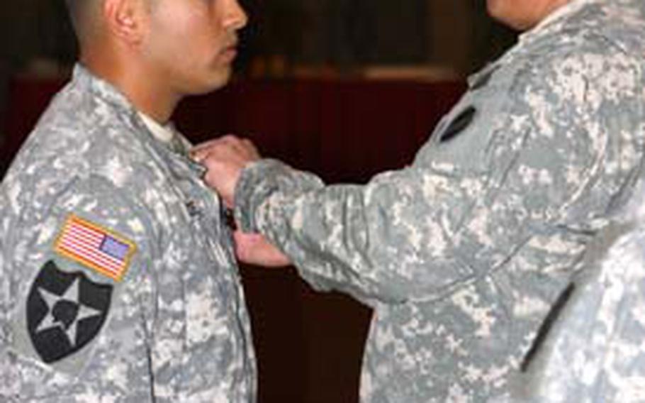Spc. Erik Oropeza, is given the Distinguished Service Cross for his acts on May 22, 2007, near Taji, Iraq. Oropeza is credited for preventing his vehicle and crew from being overrun by “a five man enemy ground assault force maneuvering against him."