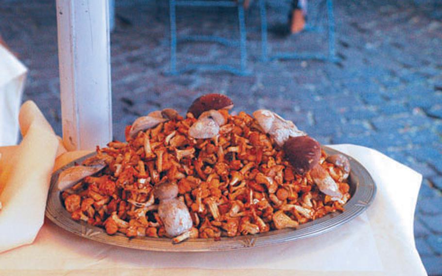 At La Cantina, mushrooms take center stage. Many dishes also feature seafood.
