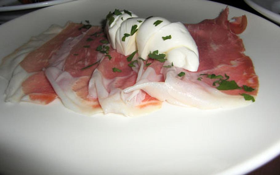 Buffalo mozzarella is brought in from Italy once a week and is one of the must-try appetizers at Bacar.