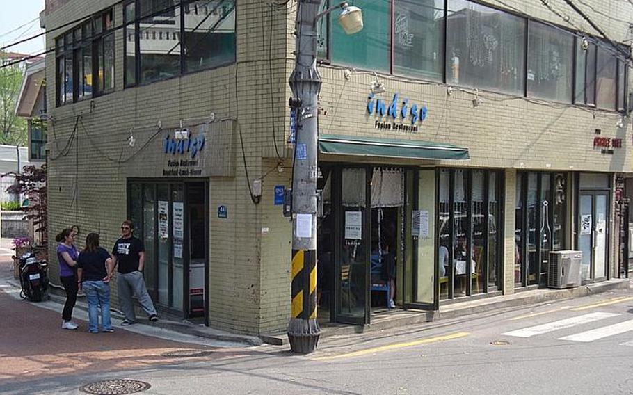 The Indigo restaurant near Yongsan Garrison in Seoul, South Korea, is a popular weekend brunch destination for expats.