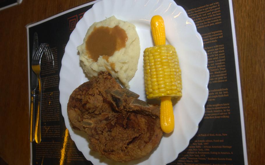 Fried food - along with some popular side dishes - dominates the menu at Angelo's Soul Food Joint in Vilseck, Germany.