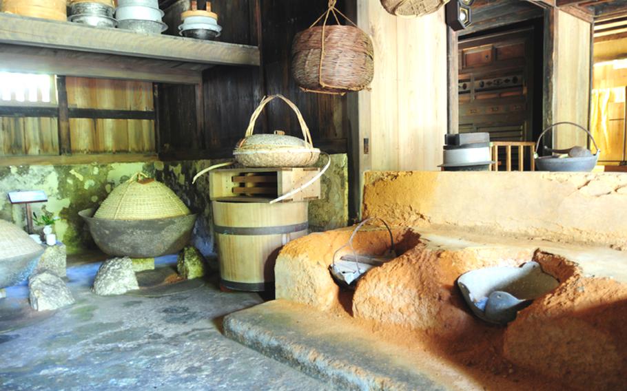 The Nakamura House kitchen has a very small adjoining area where upright stones were placed near the hearth so that prayers to the fire god could be recited.