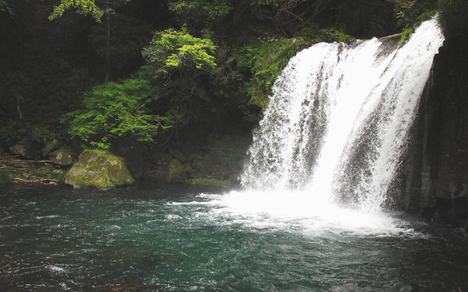 The Shokeidaru Falls plunge into a beautiful, clear pool.