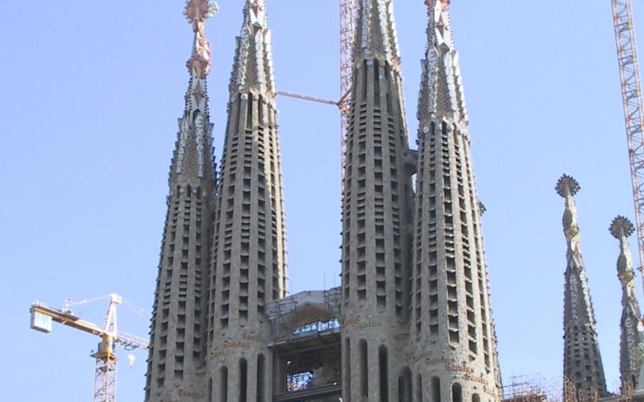 Sagrada Familia, in Barcelona, Spain, is probably the most famous work by the great architect Antoni Gaudí. Construction on the church started in 1882 and is still not finished.