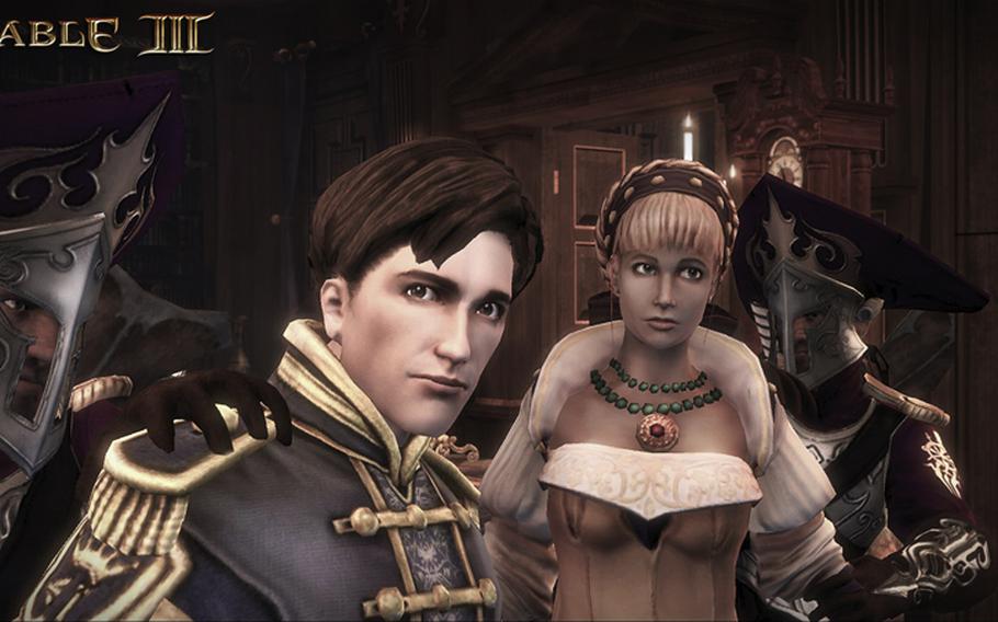 In 'Fable III,' your brother's guards are always ready to deal with suspicious characters - even when that includes you.