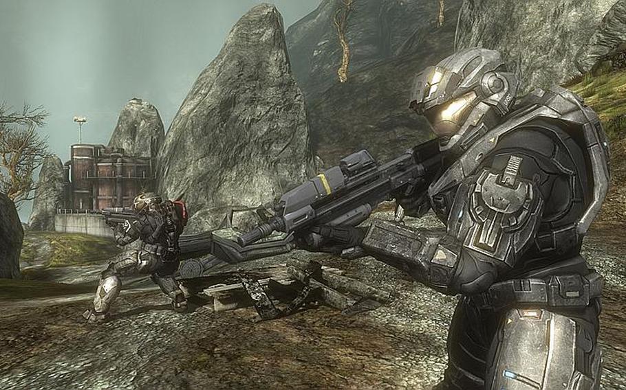 A squad of Spartans takes on alien invaders in the campaign more of 'Halo: Reach.'
