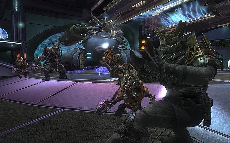 Brutes - the big guys - and grunts - the tiny ones - can be very menacing in the Firefight mode of 'Halo: Reach.'