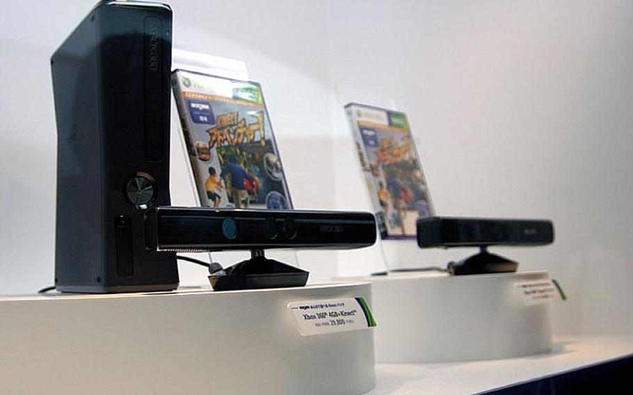 Microsoft's Kinect is displayed at annual Tokyo Game Show. To be released in November, Kinect is a peripheral for Xbox 360 console that uses no controller but detects people's motion and spoken commands to control the games.