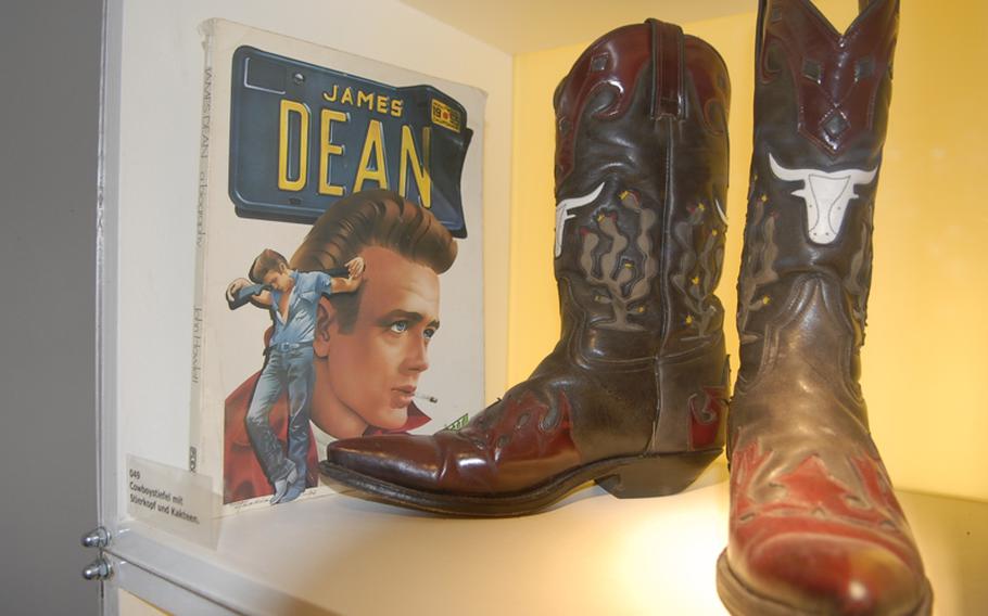 This pair of boots is reportedly a replica of the same boots James Dean was wearing when he died in a car accident in California in 1955.