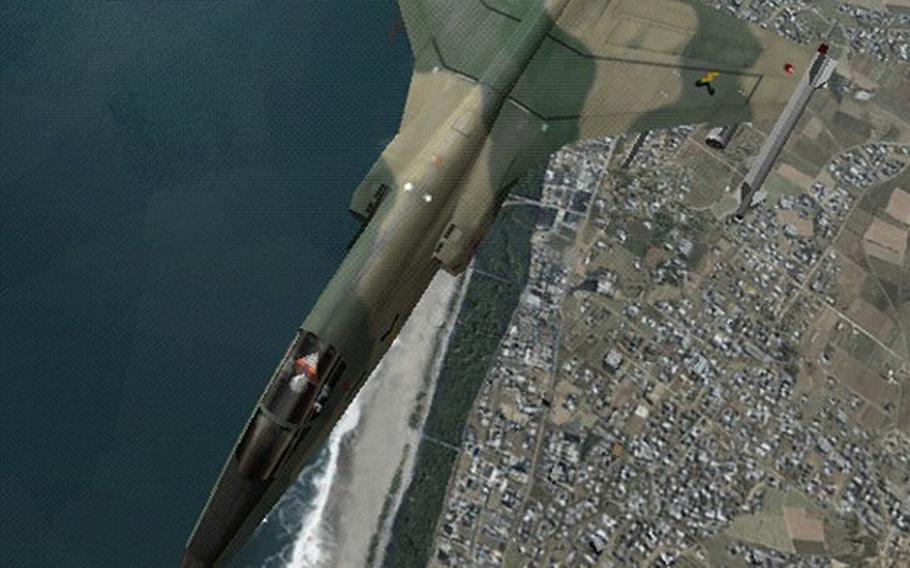 You can zoom over the landscape in 40 different aircraft in 'Ace Combat Joint Assault' for the PlayStation Portable.