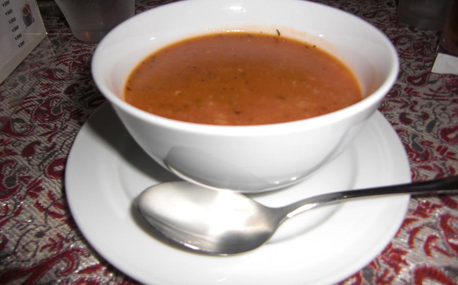 Istanbul Kebab House's chickpea soup has a very light and mild taste. Beans are frequently used in Turkish cuisine.